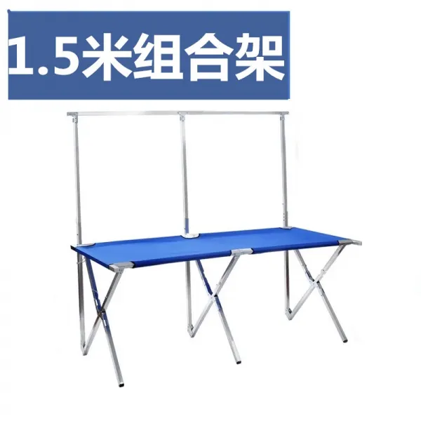 야외테이블 웨이보상인 작은책상 활동 접이식 심플 노점 테이블노점 가엽고편리한 휴대용 실외 프로모션, T06-1.5미터 조합 두꺼운+패키지