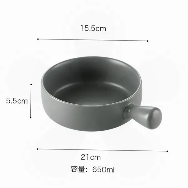 큐트 하나 식사 이쁜 인싸템 줄기 밥 전용 있음 그릇을 깨뜨리다 국공기 칸, N33 -손잡이다 순색회 색상