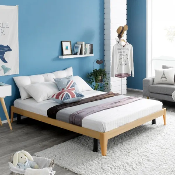  바보사랑 채우리 아렌 심플침대 S_본넬 양면매트리스 포함 화이트