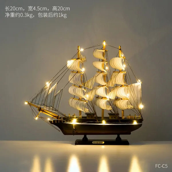 Commalee Commalee 빈티지소품 점포 진열장 복고 아이디어 빈티지 돛단배 모형 오픈엔지니어링 소프트 25435 옵션19