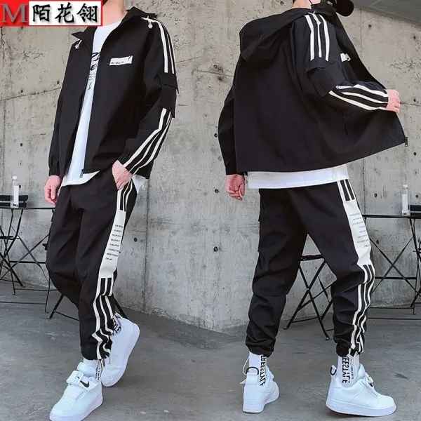 Mohualing 남자 겨울 심플 베이직 트레이닝복 세트 46309274