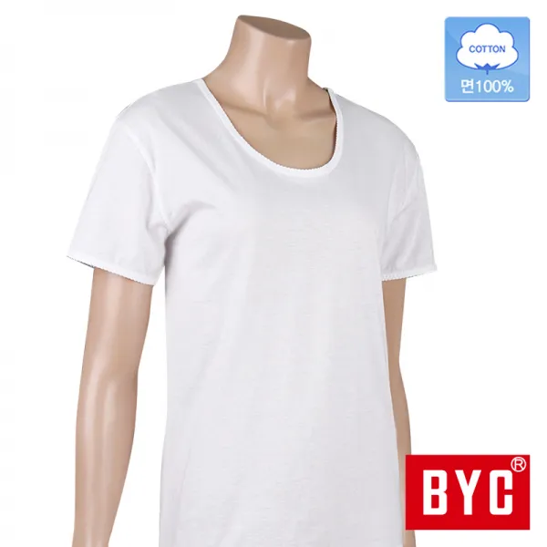 Byc 고급 순면 여성 베이직 반팔 런닝 Byi2550 아이앤유샵