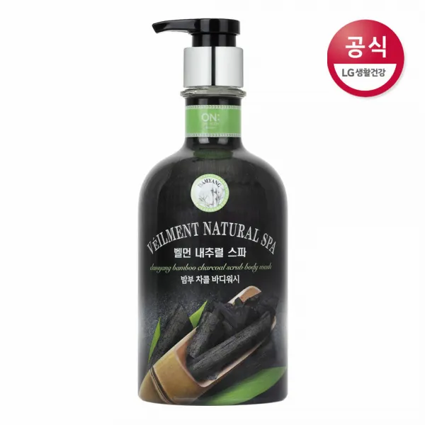 [신세계TV쇼핑]온더바디 벨먼 밤부차콜 스크럽 바디워시 580ml x1개, 1