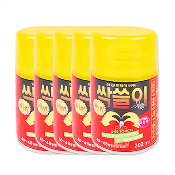 원터치 바퀴벌레약 싹쓸이 202ml 대형, 5개