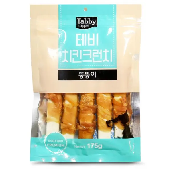 반려동물 테비 치킨크런치 뚱뚱이 175g 강아지 간식 애견 하네스 빗 샴푸 노즈워크 계단 방석 배변 1 본상품선택