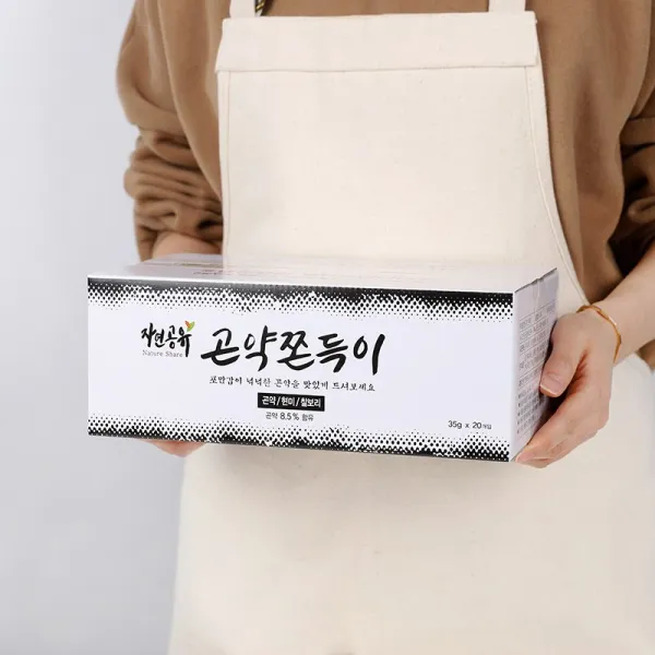 자연공유 저칼로리 곡물 곤약쫀드기 쫀득이 살안찌는 간식 과자 2개입 20봉지 1박스, 700g