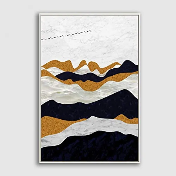 프레임 캔버스 홈 아트 장식 추상 경치 캔버스 벽 아트웍 거실 침실 16x24 인치 16" X 24" White Mountain 1909 M15 