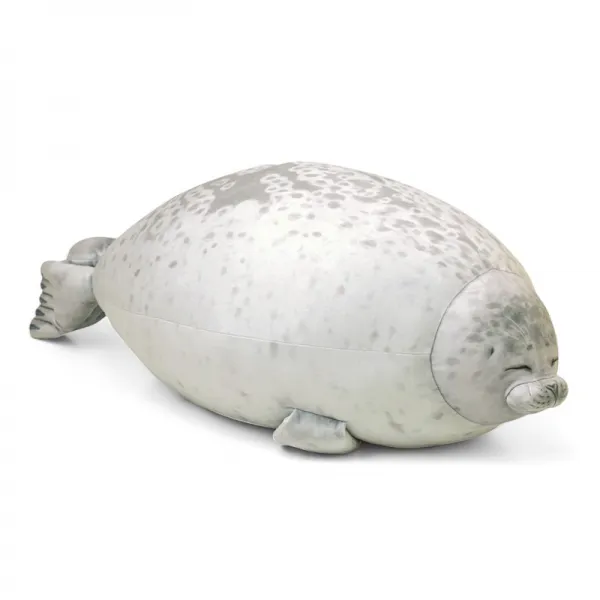 하프 물범인형 안고자는 인형 푹신 쿠션 인테리어 대형 물개 쿠션 30cm 40cm 60cm 80cm, 노호혼 + 길이 약 60cm, 무게 약 0.9kgcm