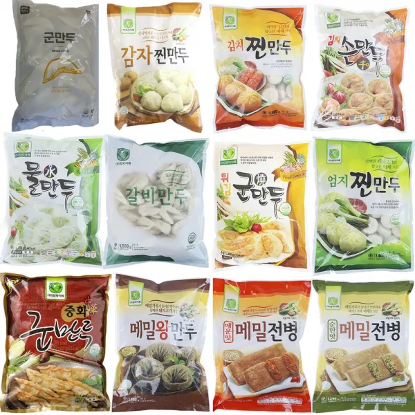 만두먹자 고기 김치 교자 감자 군만두 메밀전병 갈비만두외 17종, 고기찐만두