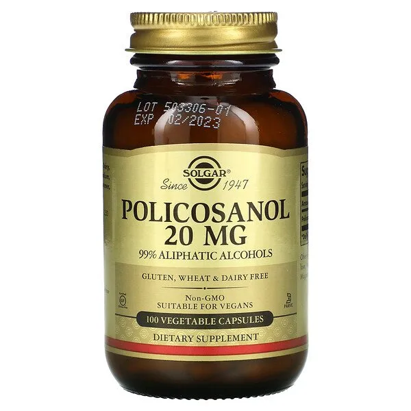 솔가 Solgar 폴리코사놀 20mg 100정 콜레스테롤 낮추는 음식 방법 혈액순환개선제 혈관에 좋은 음식 고지혈증 약 식단 증상 좋은음식 원인 치료 수치, 300정