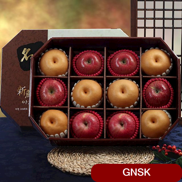 自然담음 팔각 사과배 프리미엄 혼합세트 사과 선물세트 과일 배 추석 농산물 혼합과일세트 Xvnn 1개