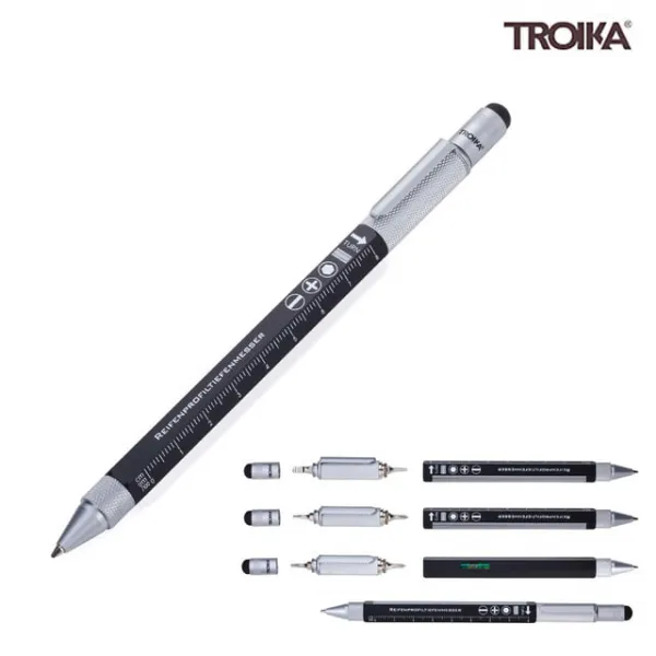 [TROIKA] CONSTRUCTION PROFIL+ 멀티테스킹 볼펜 블랙 (PIP27BK)