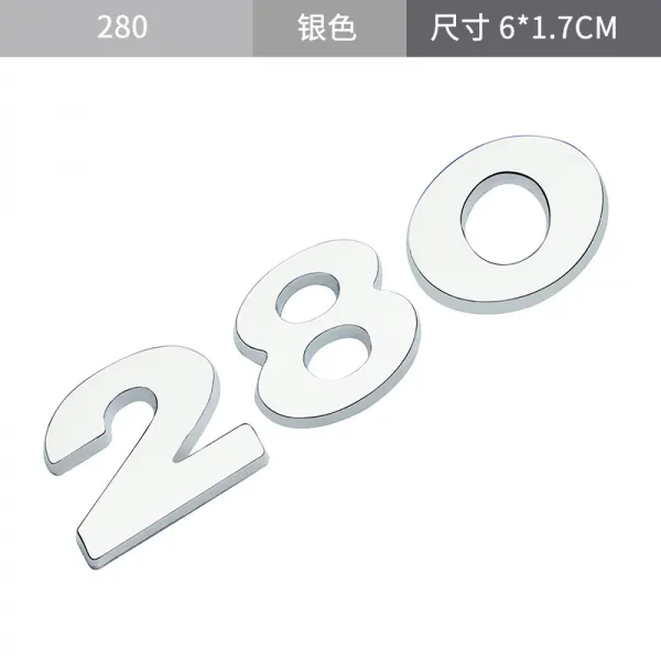 폴크스바겐 관 380 330 280 230tsi Vr6 문자 줄임표 포스트 카뷰레터 입체 마크 카 끝 280실버