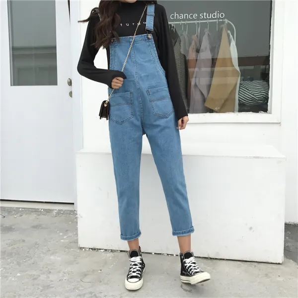 머머다 여성 멜빵 청바지 점프수트 슬림핏 오버핏08 Wls08