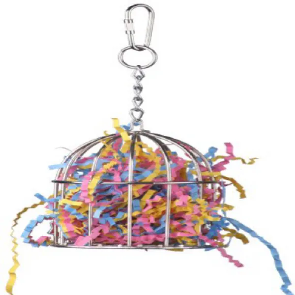 Super Bird Creations 6-1/2 by 3-Inch Mini Stainless Steel Treat Cage Bird Toy Small 슈퍼 버드 생성물 6-1 /, 1