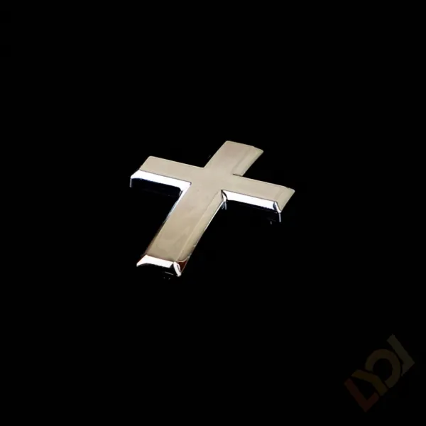 리올 은색 이니셜문자 스티커 십자가 