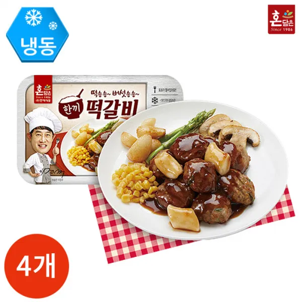 한맥 혼담은 한끼 떡갈비 224g x 4개, 단품