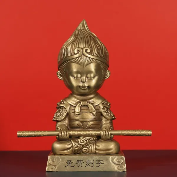 와이유 원숭이소품 두불고급 손오공 자동차 장식품 순동제천대성차 원숭이승용차 안장식, 받침대[투전불]+연락고객 무료입장