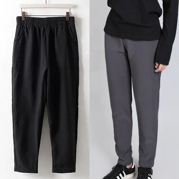  시드마켓 데일리 밴딩 스판 기모바지 19db27k 빅사이즈 여성