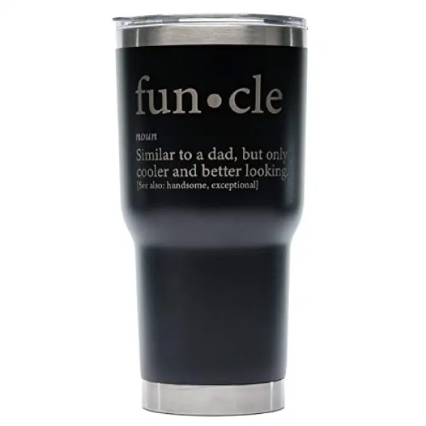 EOM Funcle Uncle 선물 아이디어 노블 티 그래픽 유머 냉소적 쿨 매우 웃긴 30 oz SS [30 oz Funcle- Black] - E093307WTY1SXP1, 30 oz Funcle- Black