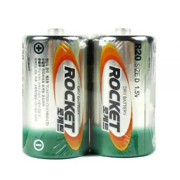 대형 로케트 R20건전지 1.5V 2개입 일회용건전지 교체용배터리 배터리 건전지교체 다용도건전지 대용량건전지 일회용건전지 건전지배터리 교체용건전, 1