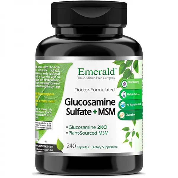 Msm 관절지지를 이용한 에메랄드 연구실 글루코사민 황산염 관절마찰지지 연골 240캡슐의 통증강성완화 지원 상세페이지 참조 상세페이지 참조