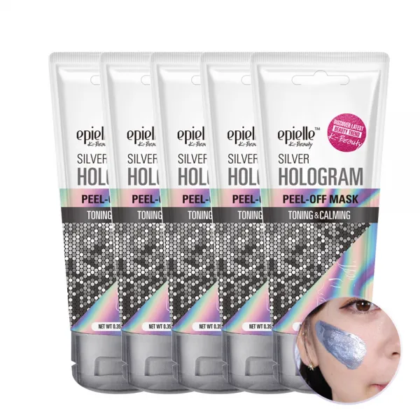 에피엘르 홀로그램 각질제거 필오프 마스크팩 5팩, 없음, 01.홀로그램 실버 5개