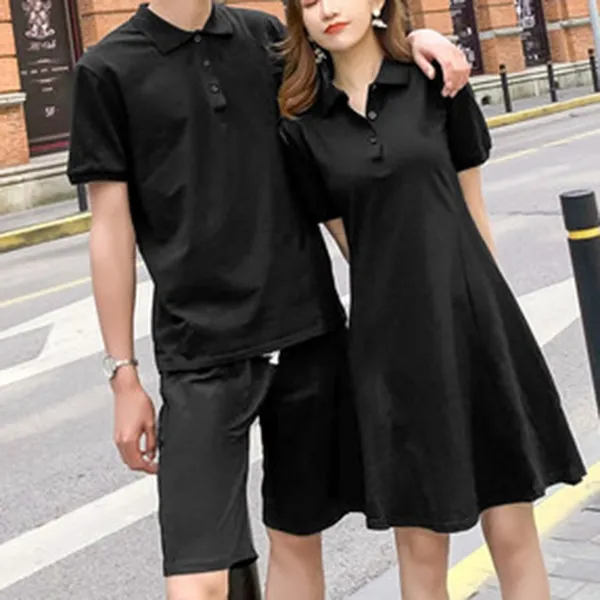 Kirahosi 여름 커플룩 반팔 Polo 스커트 티셔츠 7호 + 덧신 증정 Cmgecesp