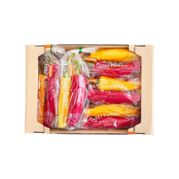 에스유인포 글로벌 GAP 인증 프리미엄 당일수확 개별포장 과일 파프리카 (레드+옐로) 롱스위트 (당분간 수확사정상 균일한 색상으로 제품구성이 어렵습니다), 1box, 4kg