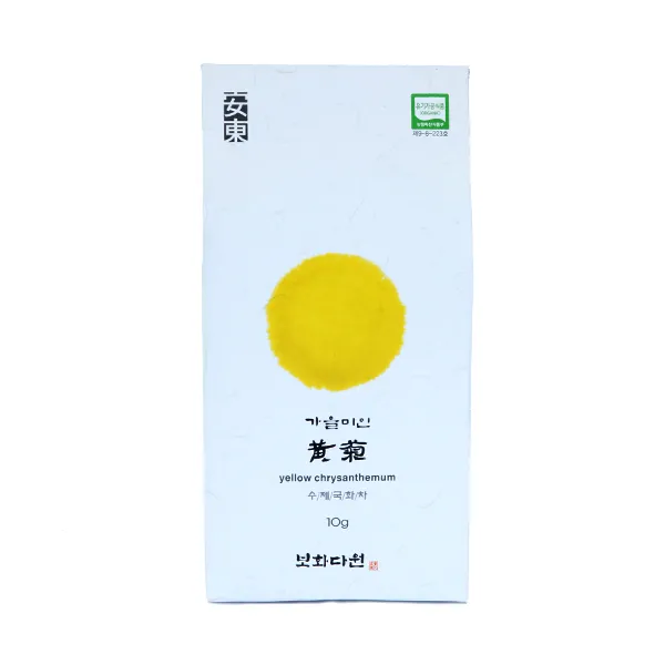 안동 보화다원 유기농 인증받은 고급 수제 국화차 황국 (노란국화), 1개, 10g