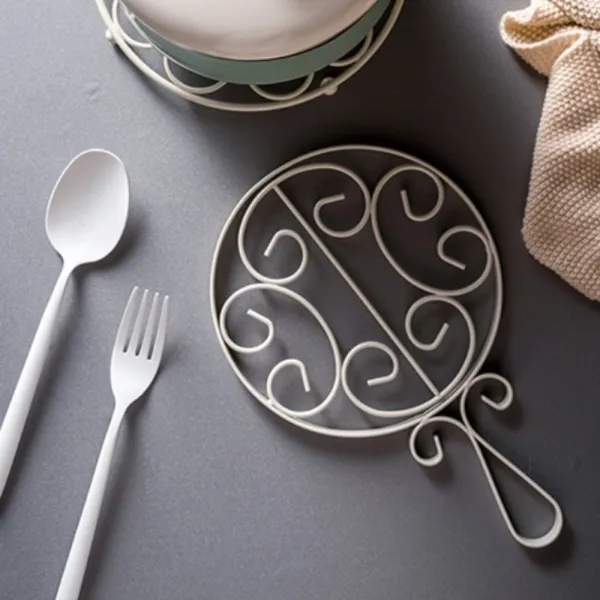 손잡이있는 고양이 냄비받침 홀더 주방 플레이트 매트 핸들 매트 두 개