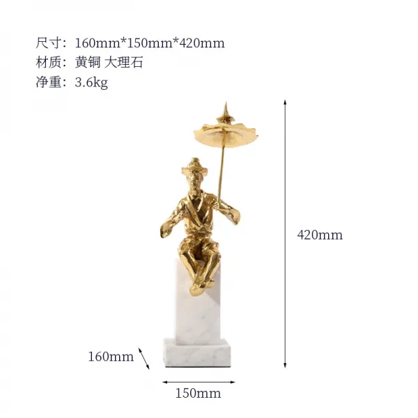 인테리어 모즈 신 중국식 술장 현관 TV거실장 독창적 엘로 구리 캐릭터 노옹 실내 소프트, 오른쪽이요