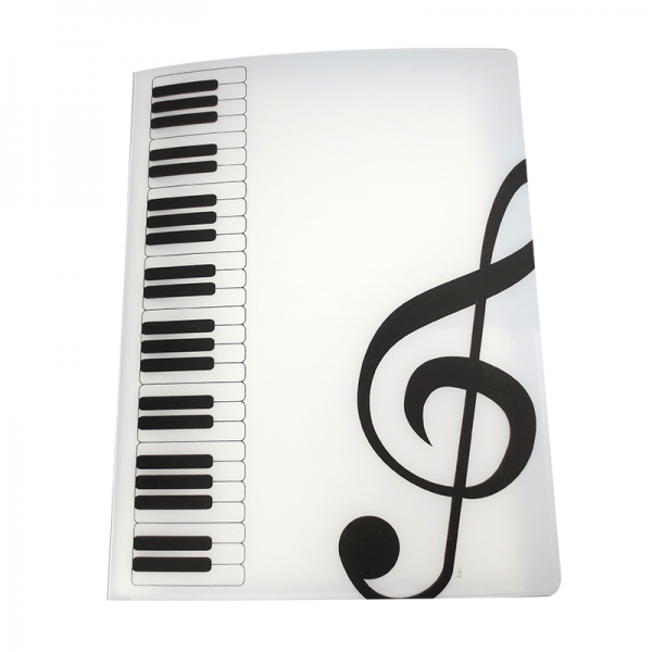 피아노 악보 클립 폴 더 서류철 A4 멀 티 투명 케이스 수납 함 옆 삽입 클립 흰색