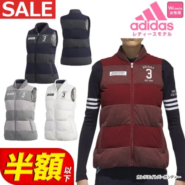 50％OFF반액 이하 추동 모델 아디다스 골프 웨어 CCT23 JP adicross 헤리본 필 사모 베스트 중면-안솜 (레, L