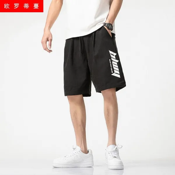 제이에프코퍼레이션 큰통바지 뙤약볕 귤색 오렌지색 색깔 쇼트 팬츠 반바지 헬스 피트니스 5부 KUANG 와이드 루즈핏 합선