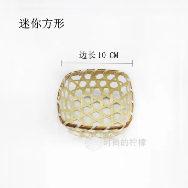 특색 식기 수제 대나무 튀김 딤섬 바구니 천부 나죽 광주리 대나무 접시