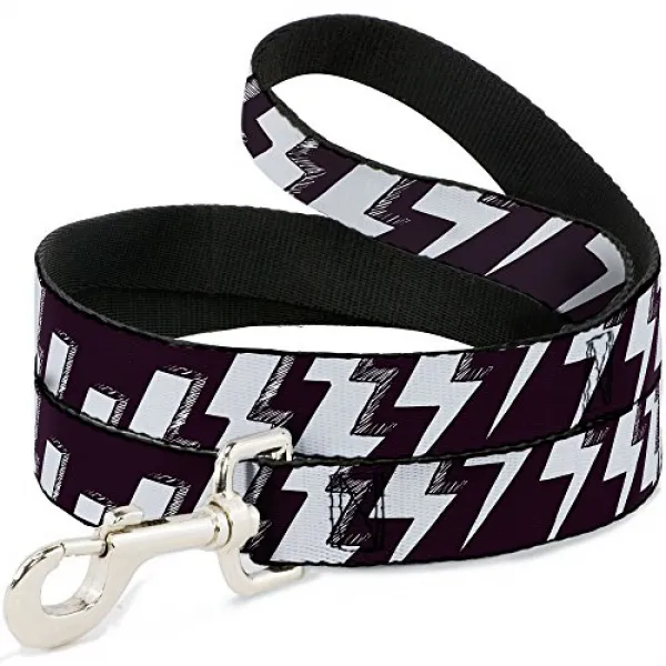 Buckle Down DL-6FT-W31276 Lightning Bolts Sketch Plum/White Dog Leash 6' 버클 다운 DL-6FT-W31276 번개 화살, 1