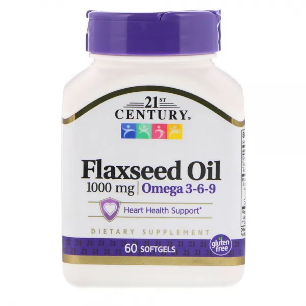21st Century 21세기센트리 아마씨 오일 아마씨유 1000mg 60정 Flaxseed Oil 1000 mg, 1개