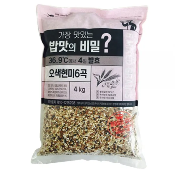 가장 맛있는 밥맛의 비밀 4일 발효 오색현미 6곡, 4kg, 12개
