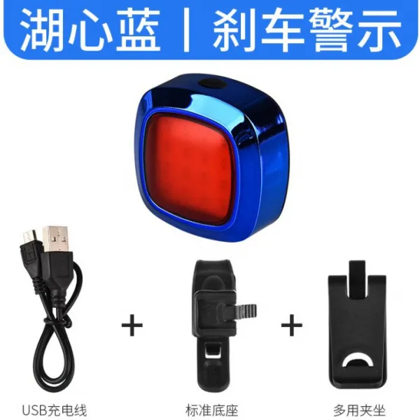 리빙케어 이지웨이카드리더기 매복자 USB 충전 브레이크 감응 라이딩 엄밀함 방수 경고, 호수의 복판 블루 브레이크 경고 타입