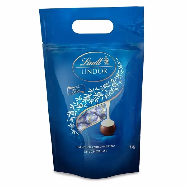 Lindt [독일직배송 린츠초콜릿] Lindor 밀크 크림 초콜릿볼 1kg, 1팩
