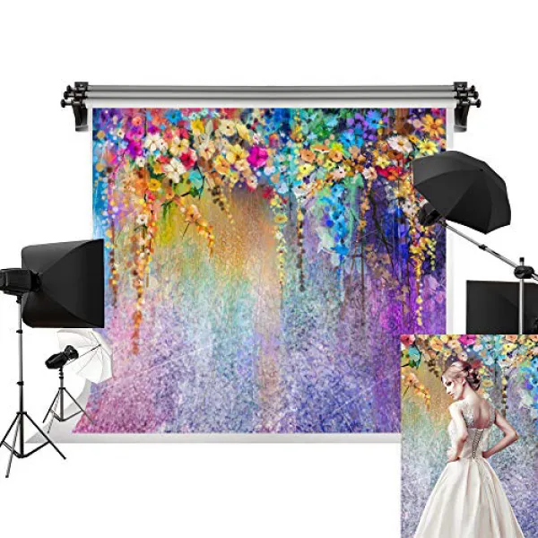 Kate 10X10ft/3x3m Wedding Backdrop Spring Background Colorful Fantasy Background Colorful Flowers Ch, 1