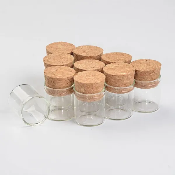 무료 배송 24 개 세트 4ml 코르크 마개 투명한 작은 유리 병 귀여운 유리 병 해류 병 공휴일 선물 씰 용, 1, 단일상품