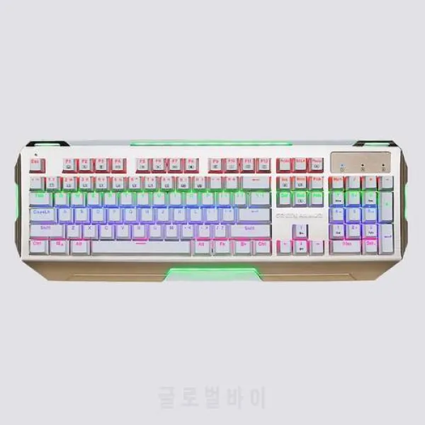 X3000 백색 기계적인 키보드 LED 무지개 Backlit Outemu 금속 격판 덮개 파?, 상세내용참조, 상세내용참조
