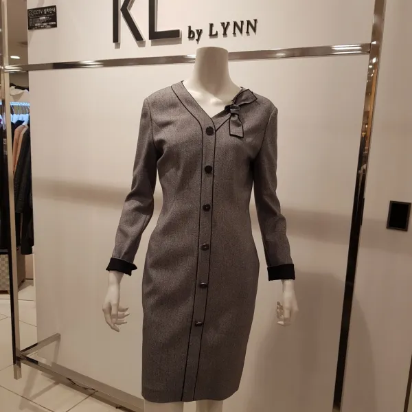 KL 바이린 브이넥 단추포인트원피스 KL바이린