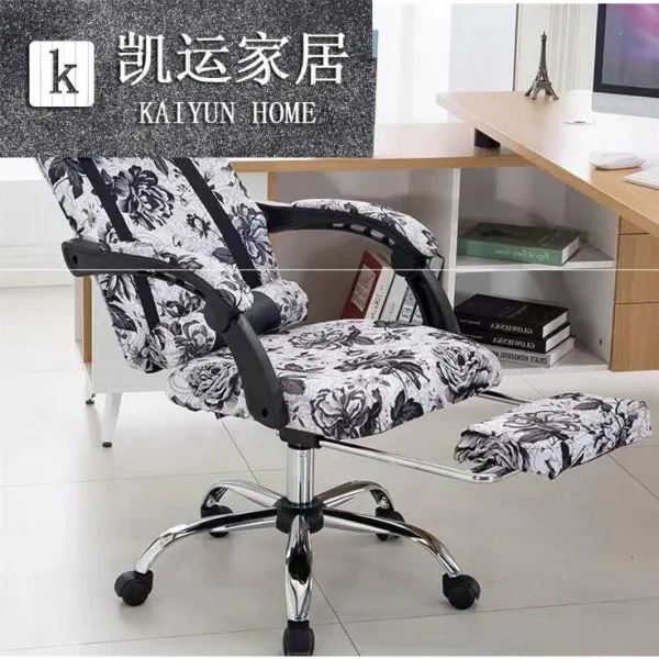 회의의자 프린세스 서재 낮잠 300 근 캐스타 회전 바퀴 책상의자 사무용의자 눕다 180 헤아리다 3820321820, 작은 무늬가 있다 면 린넨 _발 놓다, 나일론발 스핀 승강 손잡이