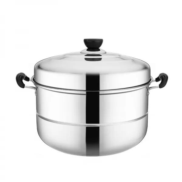 스텐찜솥냄비 찐빵솥 스텐레스 가정용 찌다 레이어드 철근 두꺼운 큰사이즈 40CM 찜통 아니 수놓다 막 1700673905, 26cm 2단찜기 (천 찜기를 보내다