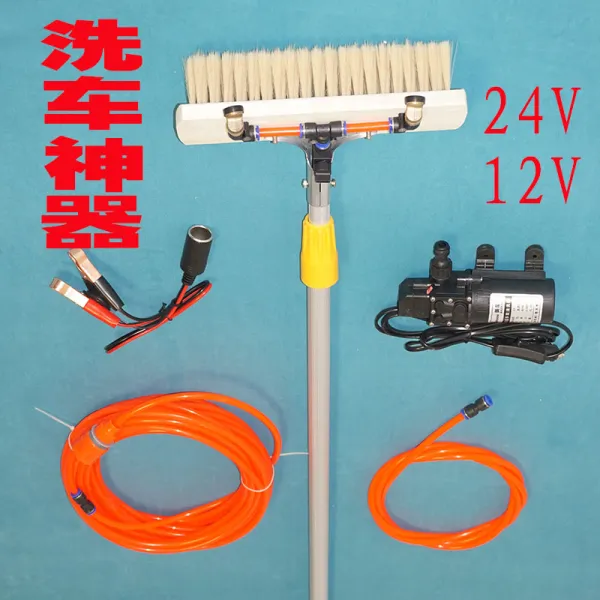 24V 고압 펌프 차량탑재 12V 고출력 객차 전동 신기 버스 화물차, 12V 단펌프 양 노즐 2. 4메터