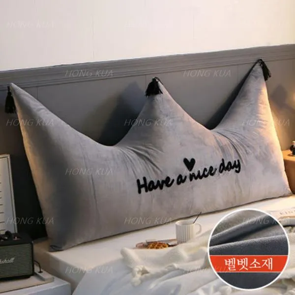 Hong Kua.침대헤드쿠션 왕관쿠션 대쿠션 등쿠션 삼각쿠션 공주스타일쿠션 헤드쿠션, 유형4