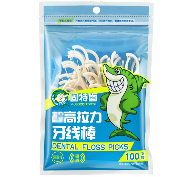 고특이치 꼬부랑이 가늘고 미끈미끈한치실봉지 포장 100개 고견력 이쑤시개 가는 실 1회용 휴대봉지, 상세페이지 참조, 상세페이지 참조